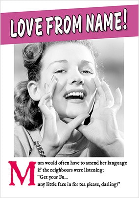 Amended Language Personalised Card