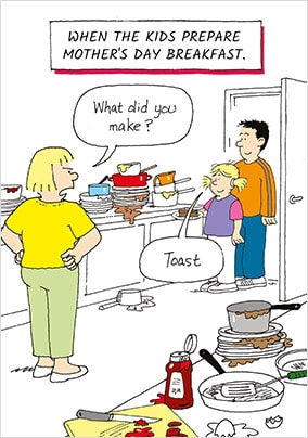 Making Mother's Day Breakfast Personalised Card