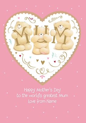 Forever Friends - World's Greatest Mum Personalised Card