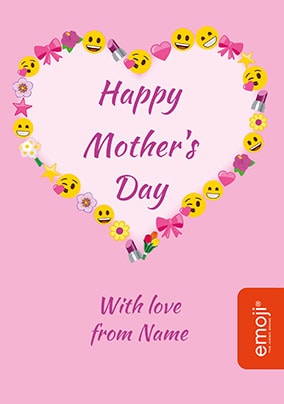 Emoji - Happy Mother's Day Personalised Card