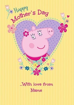 Peppa Pig - Mother's Day Personalised Card