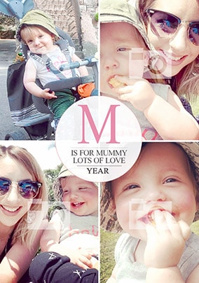 M Is For Mummy Multi Photo Card