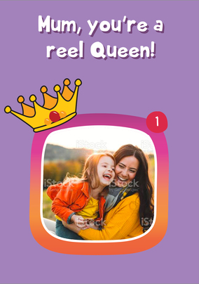 Real Queen Photo Mother's Day Card