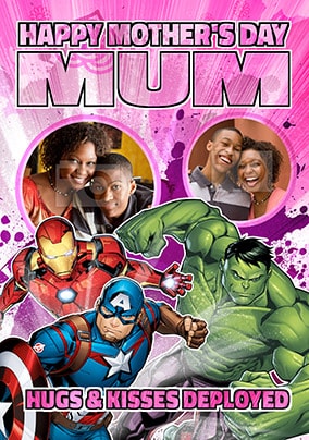 Avengers Photo Mother's Day Photo Card
