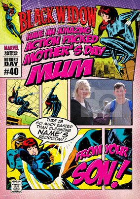 Marvel Comics - Black Widow Photo Mother's Day Card