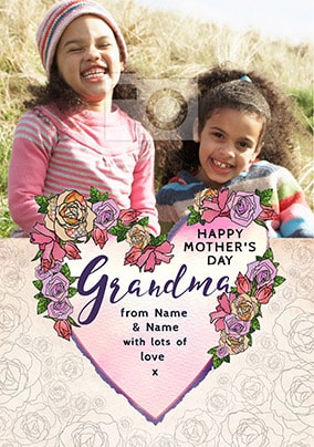 Grandma Photo Upload Mother's Day Card - Rosa