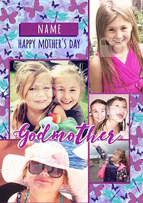 Butterflies Multi Photo Mother's Day Card