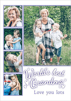 World's Best Grandma Multi Photo Card