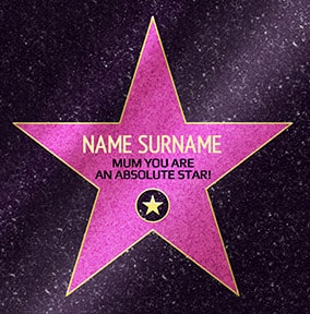 Absolute Star Personalised Mother's Day Card