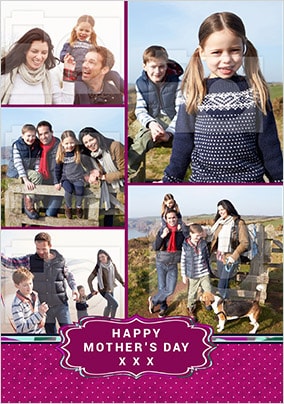Happy Mother's Day Banner Multi Photo Card