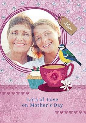 Love On Mother's Day Teacup Photo Card