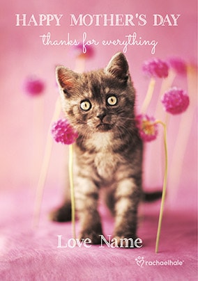 Happy Mother's Day Kitten Personalised Card