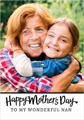 Wonderful Nan Photo Mother's Day Card