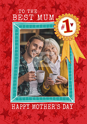 Number One Mum Photo Mother's Day Card