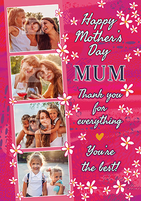 Thank You Mum Photo Mother's Day Card