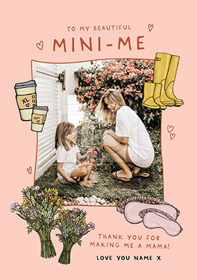Mini Me Mother's Day Photo Card