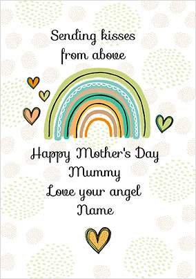 Kisses from Above Mother's Day Personalised Card