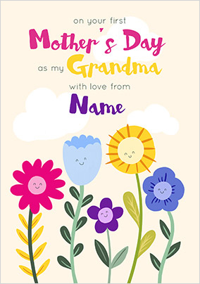 1st Mother's Day Grandma Personalised Card