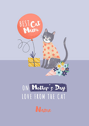 Mother's Day Cat Personalised Card