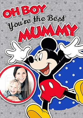 Mickey Mouse Photo Mother's Day Card - Mummy