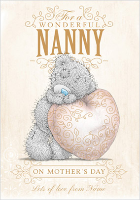 Me to You Mother's Day Card - For a Wonderful Nanny on Mother's Day