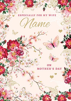 For My Wife On Mother's Day Personalised Card