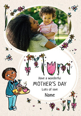 Boy And Mum Photo   Mother's Day Card