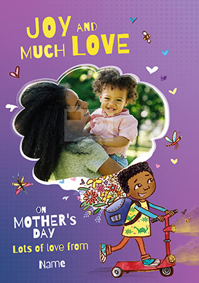 Joy And Much Love Photo Mother' Day Card