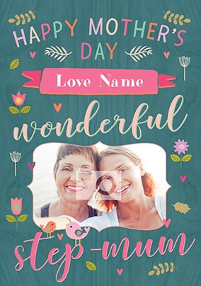 Happy Mother's Day Wonderful Stepmum Photo Card