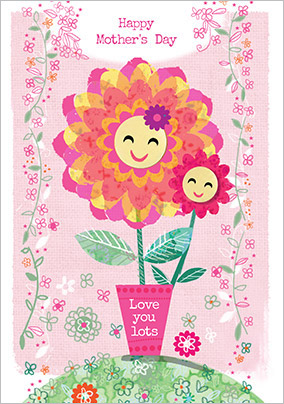 Flower Pots Love you Lots Mother's Day Card
