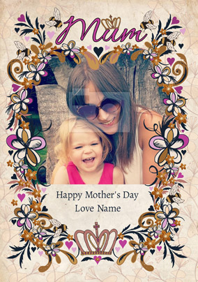 Queen Bee - Mother's Day Card Mum Photo Upload