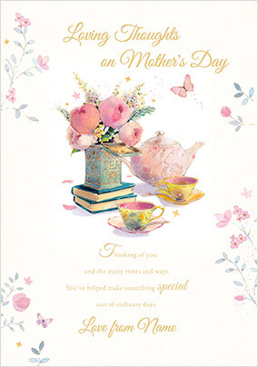 Lovely Thoughts Mother's Day Personalised Card