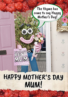 Thyme Has Come Mother's Day Card - Violent Veg