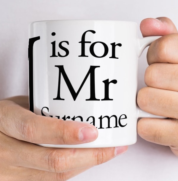 M is for Mr Personalised Mug