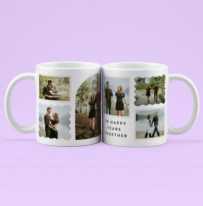 Tap to view Anniversary Ten Photo Personalised Mug