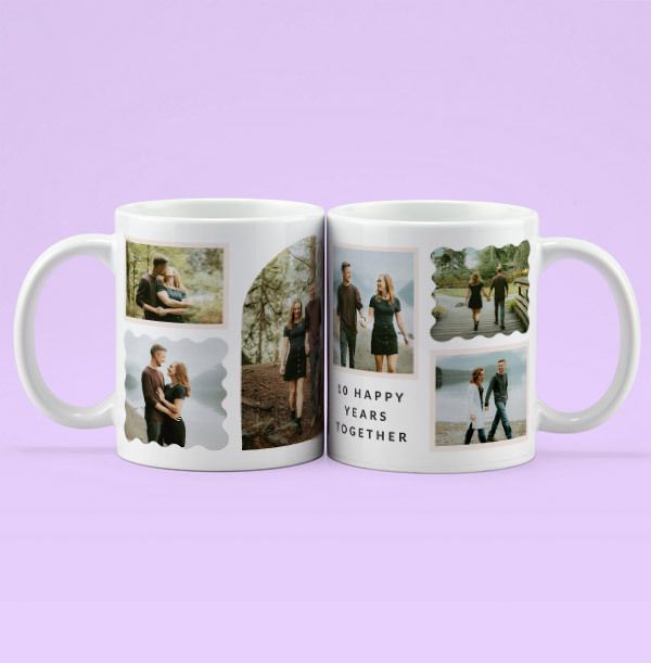 Photo of Anniversary Ten Photo Personalised Mug