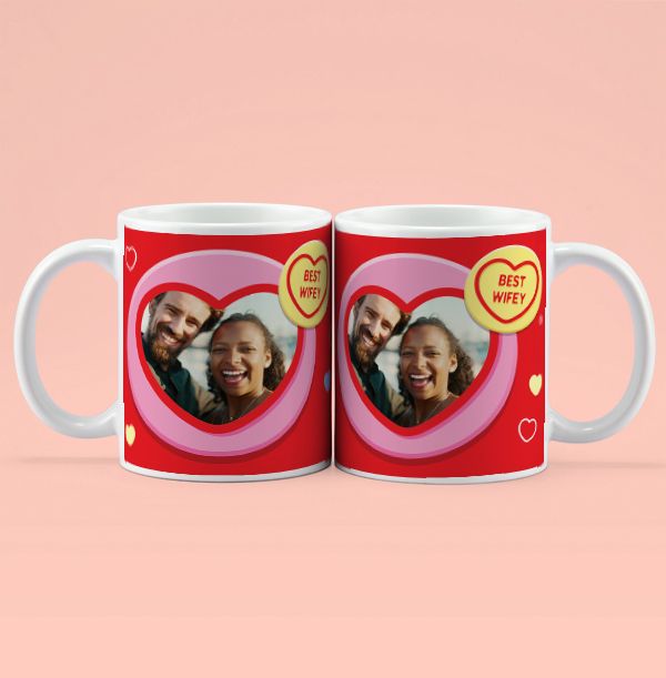 Photo of Swizzels Love Hearts Best Wifey Photo Mug