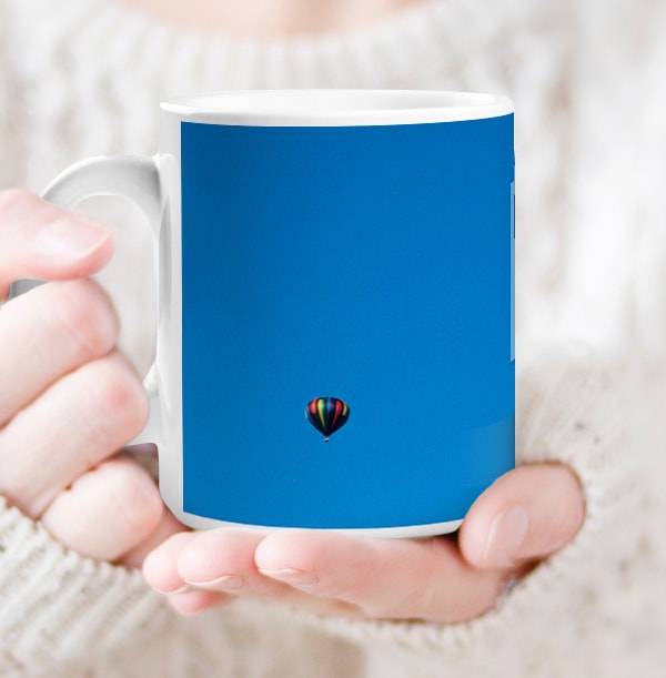 Personalised Mug - Photo Upload Faded Black Banner