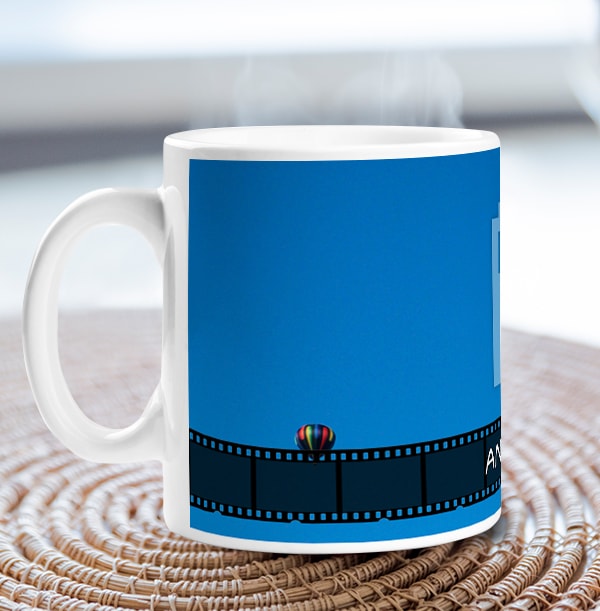 Black Film Reel Mug