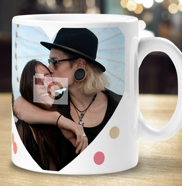 Happy Birthday Heart Photo Mug