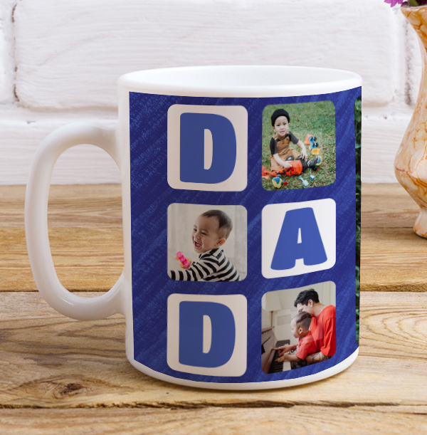 Dad Letters Photo Birthday Mug