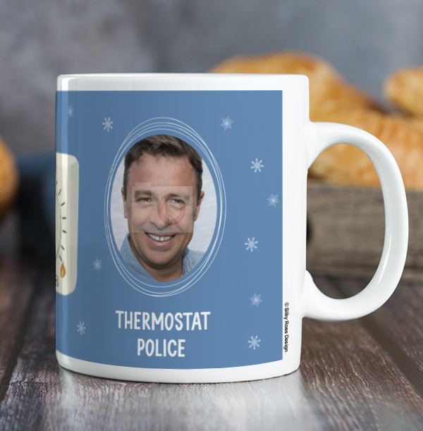 Thermostat Police Personalised Birthday Mug