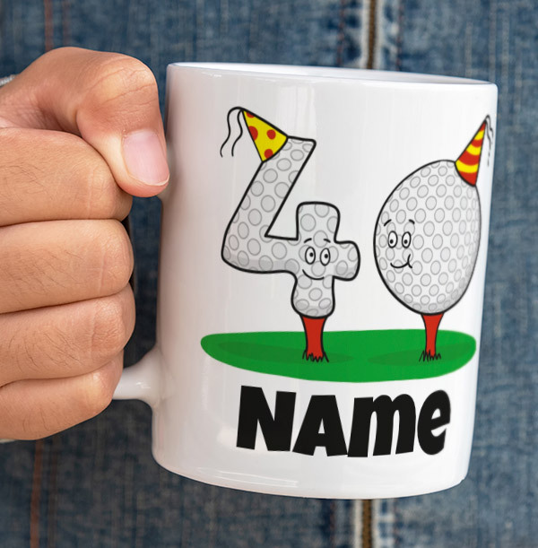 40th Birthday Personalised Golf Mug