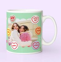 Tap to view Swizzels Love Hearts Birthday Photo Mug