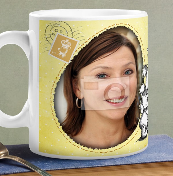 Personalised Mug - Photo Upload Bear Mail Mummy at Easter