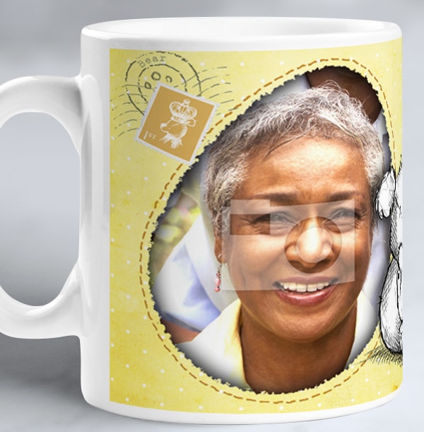 Personalised Mug - Photo Upload Bear Mail Nanny at Easter