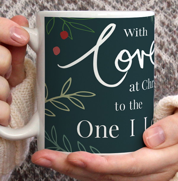 Wild Leaves One I Love Personalised Mug