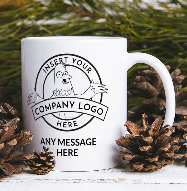 Company Logo and Text Mug