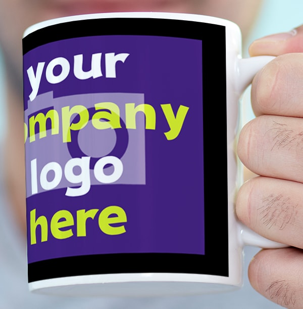 Personalised Corporate Logo Mug - Photo Upload Black