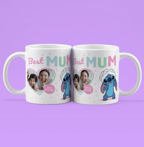 Photo of Stitch Best Mum Heart Photo Mug